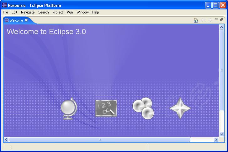 Eclipse startup screen